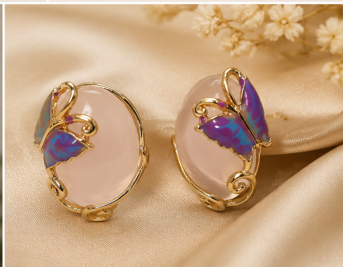 Gold-Plated Statement Stud