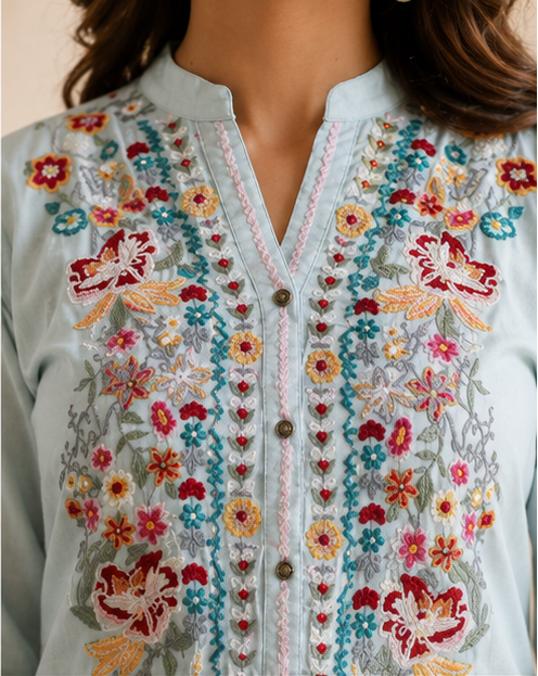 Cotton embroidery top