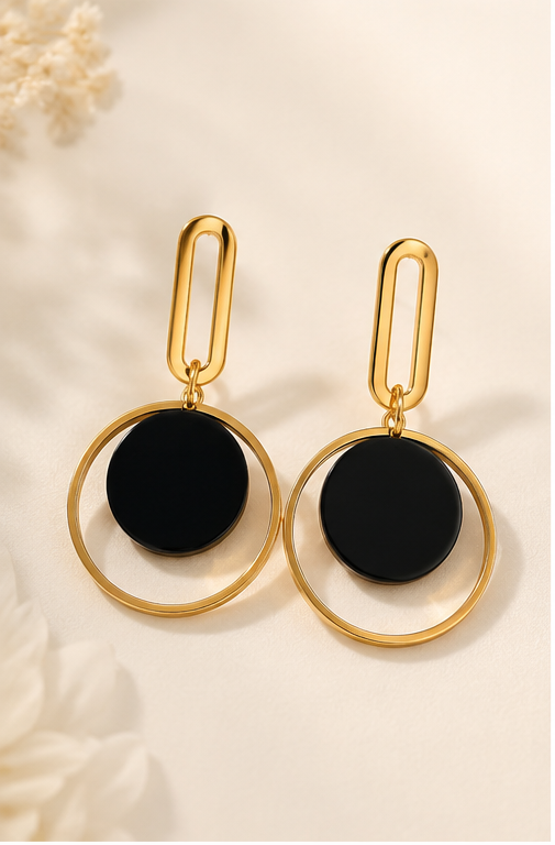 Minimalist Black &amp; Gold Geometric Drop