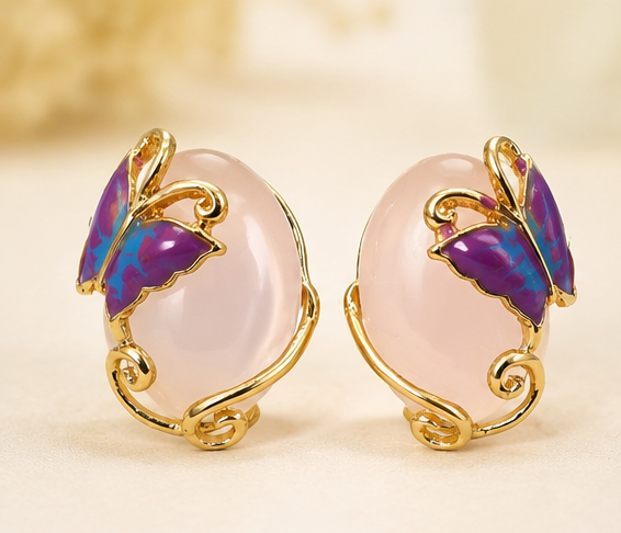 Gold-Plated Statement Stud