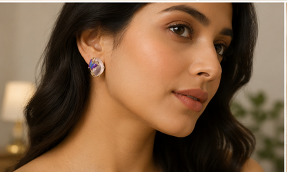 Gold-Plated Statement Stud