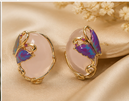 Gold-Plated Statement Stud