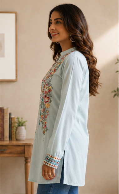 Cotton embroidery top