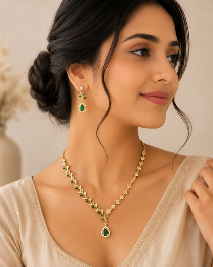 Dark green designer set