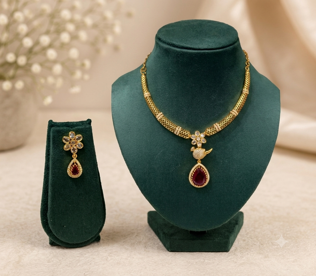 Rani pink bird traditional set